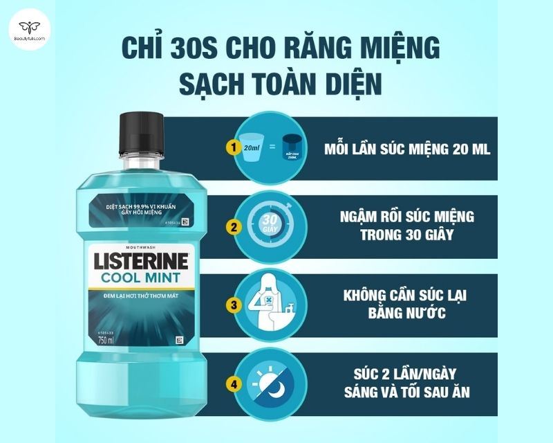 chai súc miệng listerine