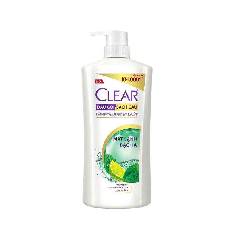 Dầu Gội Clear Bạc Hà 880g Mát Lạnh
