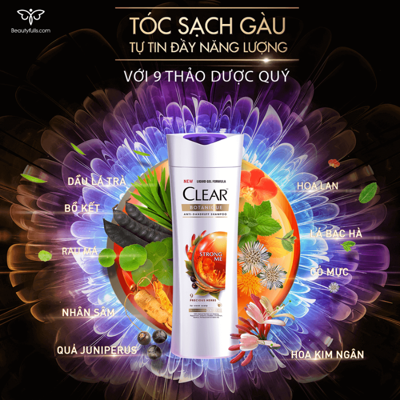 dầu gội đầu clear thảo dược