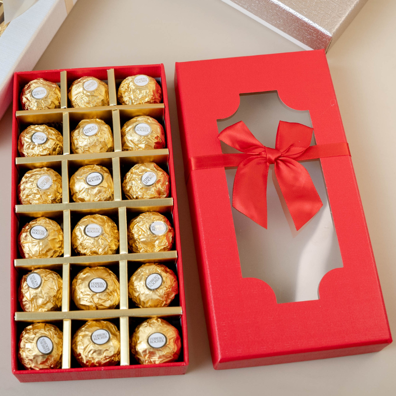 Socola Ferrero Rocher 18 Viên Hộp Chữ Nhật Đỏ Cao Cấp