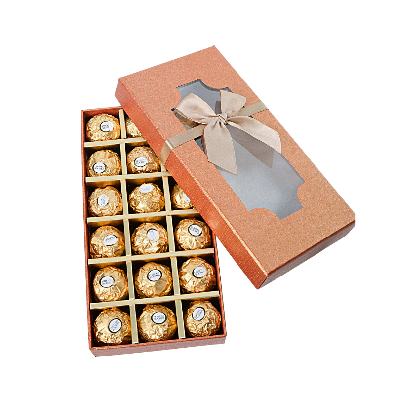Quà tặng Valentine cho nữ Socola Ferrero Rocher 18 Viên Hộp Vàng Đồng