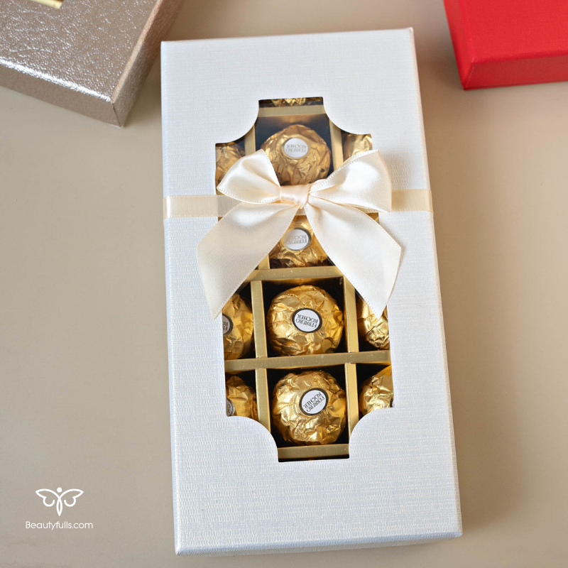 Socola Ferrero Rocher Hộp Trắng 18 Viên