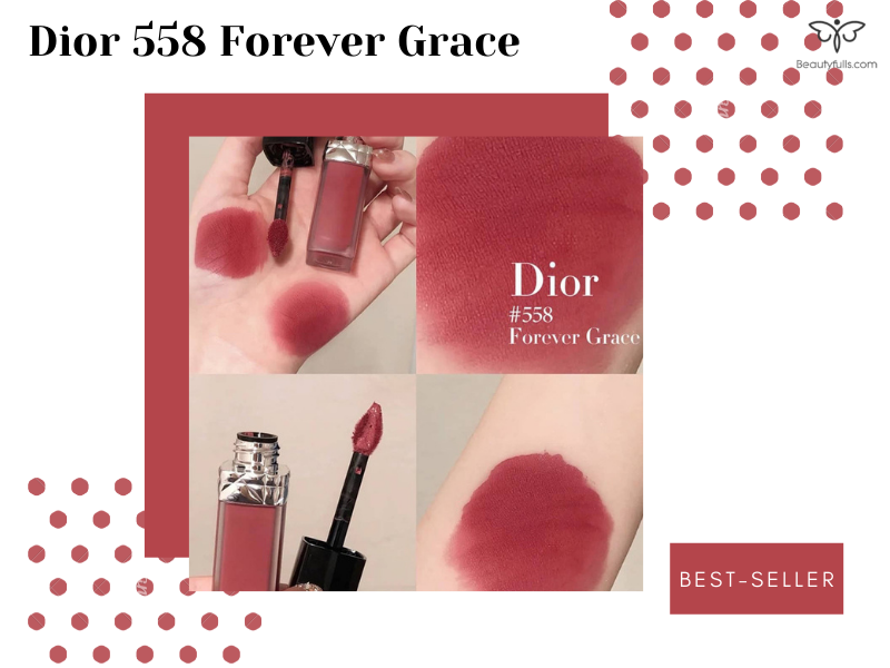 Son Kem Dior Rough Forever Liquid 558 Forever Grace  Màu Hồng Hoa Khô   Vilip Shop  Mỹ phẩm chính hãng