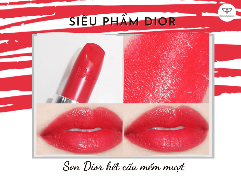 Son Dior Màu 080 Red Smile Đỏ Tươi New  Limited Edition