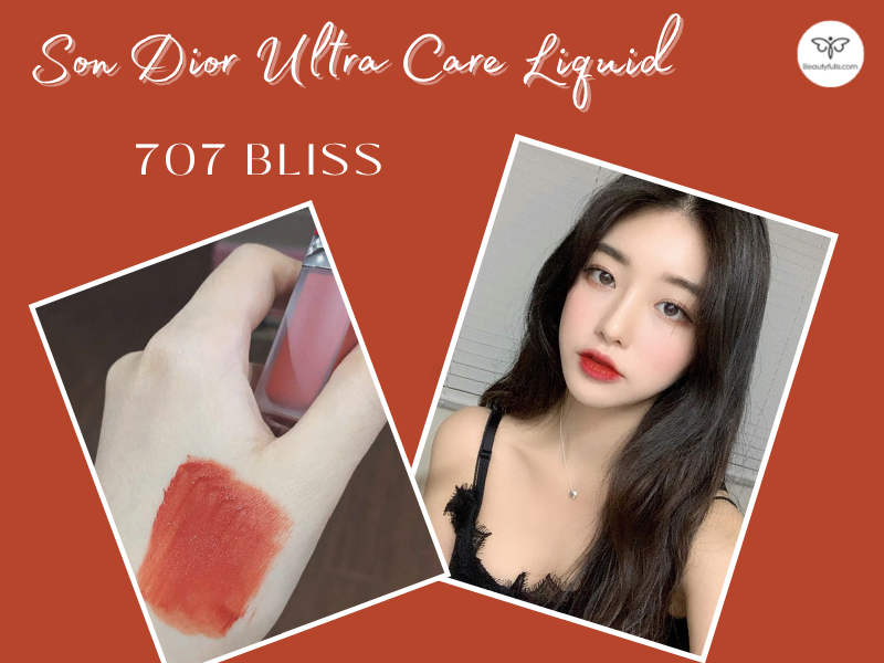 Son Kem Dior 707 Bliss  Ultra Care Liquid Màu Cam Đất  Huong Lee Cosmetic