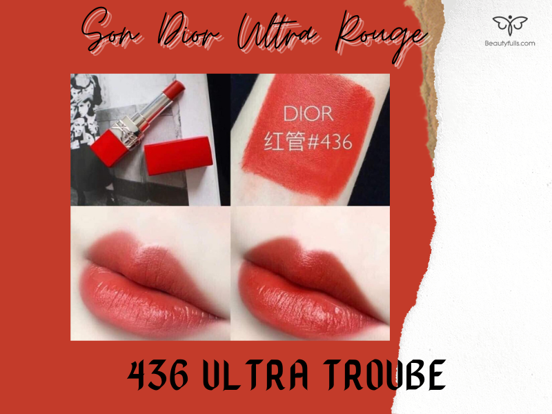 Mua Son Dior 436 Ultra Trouble  Ultra Rouge Vỏ Đỏ Màu Cam Cháy chính hãng  Son lì cao cấp Giá tốt