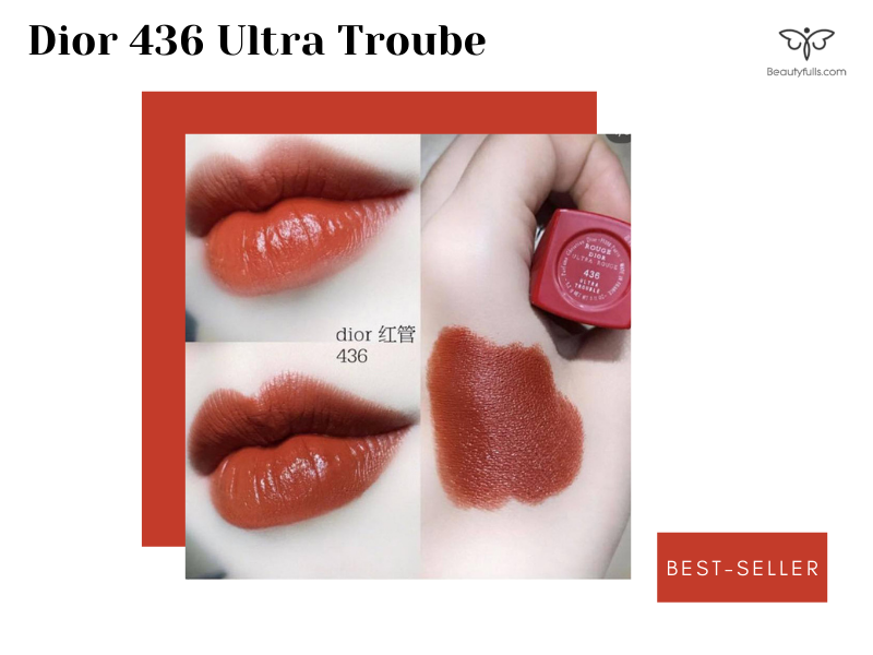 Son Dior Ultra Rouge 436 Ultra Trouble màu đỏ cam gạch thời thượng new 2019