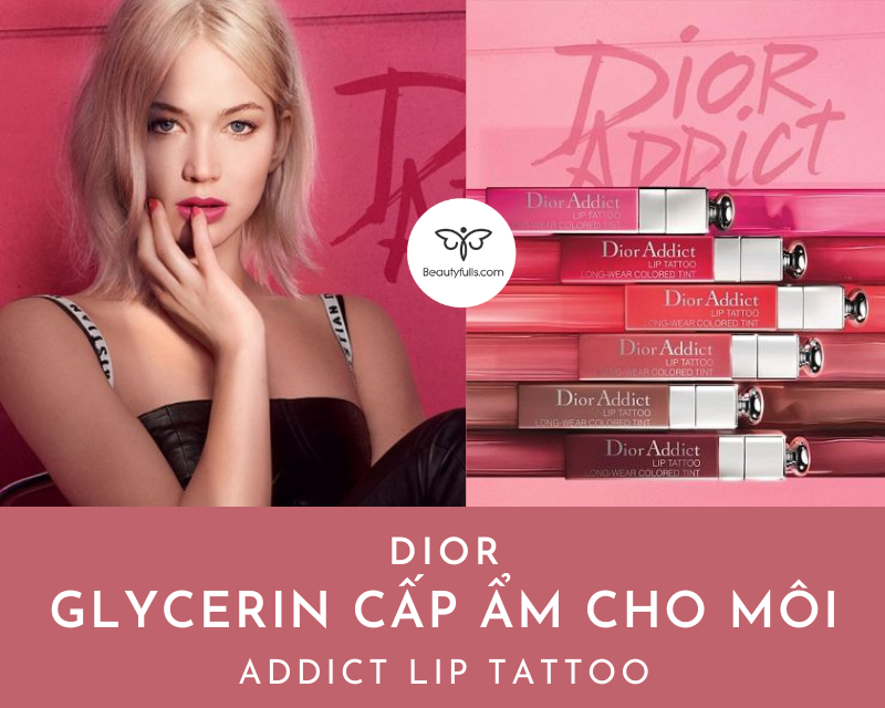 Dior Addict Lip Tattoo Son Tint In Màu Sắc Lên Đôi Môi