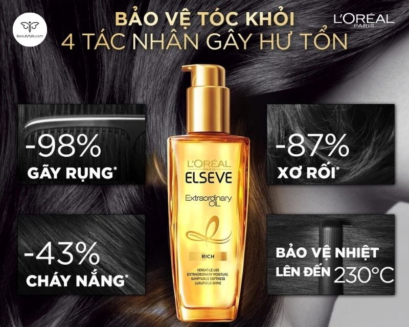 Dầu Dưỡng Tóc Loreal Elseve Extraordinary Oil Serum With 6 Precious Floral  Oil 100ml May Cosmetic