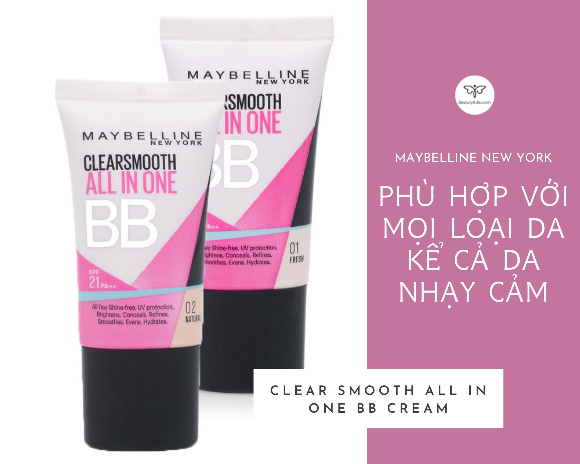 Kem nền Maybelline Clear Smooth BB Cream All in One
