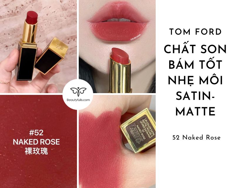 Son Tom Ford 52 Naked Rose Satin Matte Màu Hồng Khô Giá Tốt