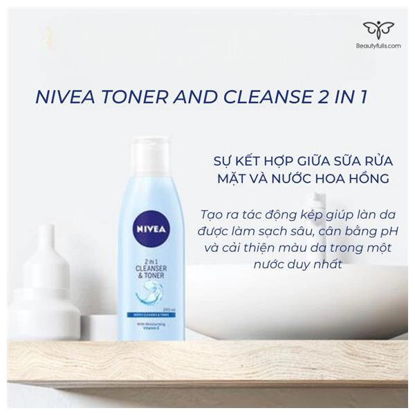 2 in 1 cleanser and toner nivea