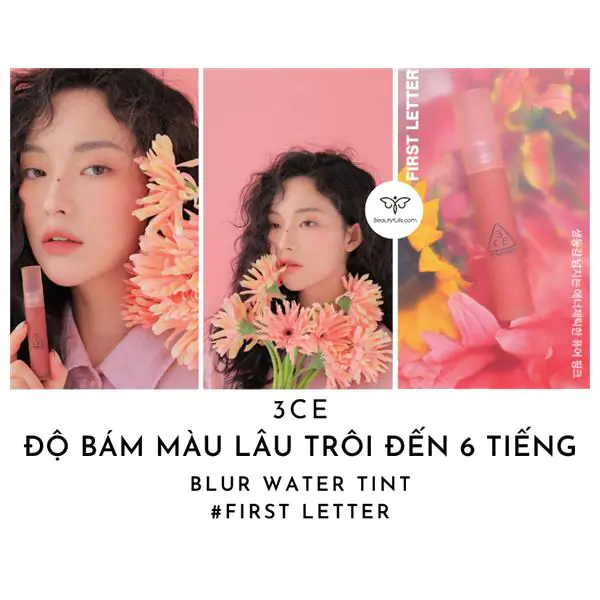 3ce first letter màu hồng baby