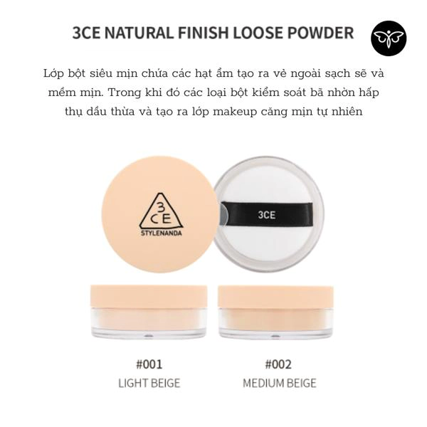 3ce natural finish loose powder