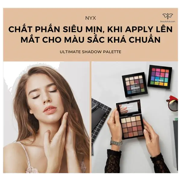 bảng phấn mắt nyx warm neutrals ultimate shadow palette
