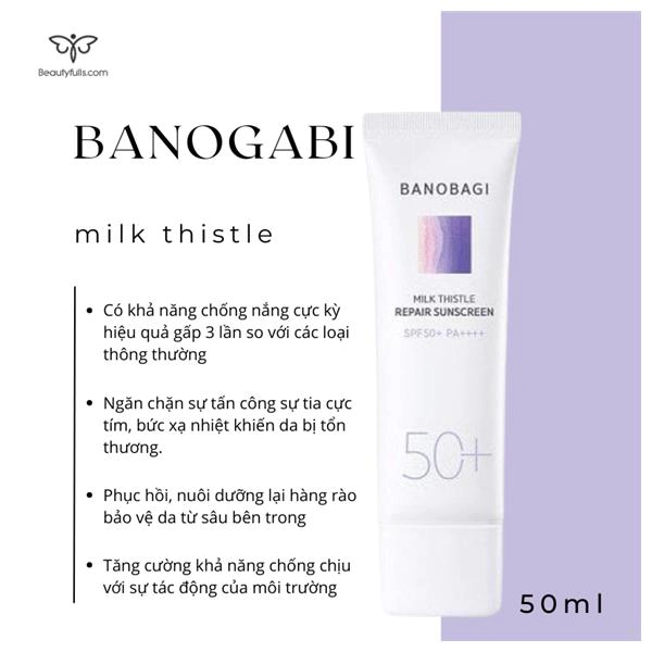 Banobagi Milk Thistle Repair Sunscreen Cho Da Nhạy Cảm