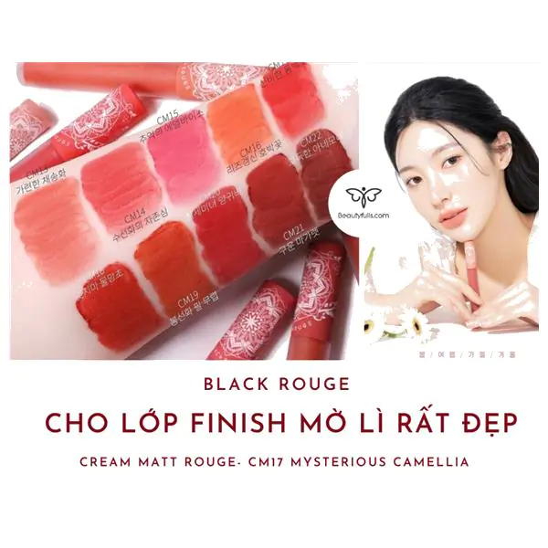 black rouge màu đỏ ánh hồng