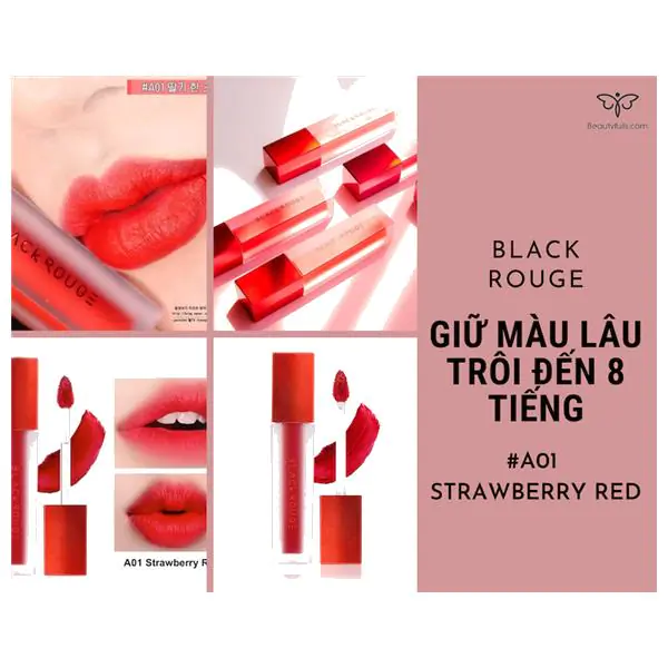 black rouge strawberry red