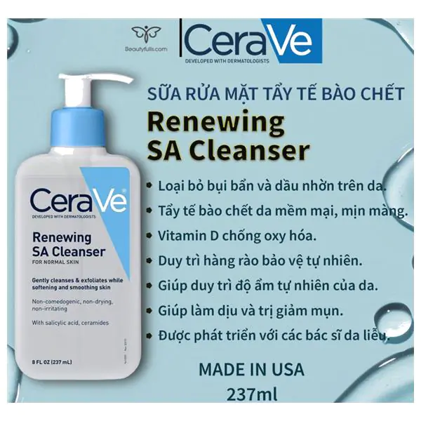 cerave renewing sa cleanser chính hãng