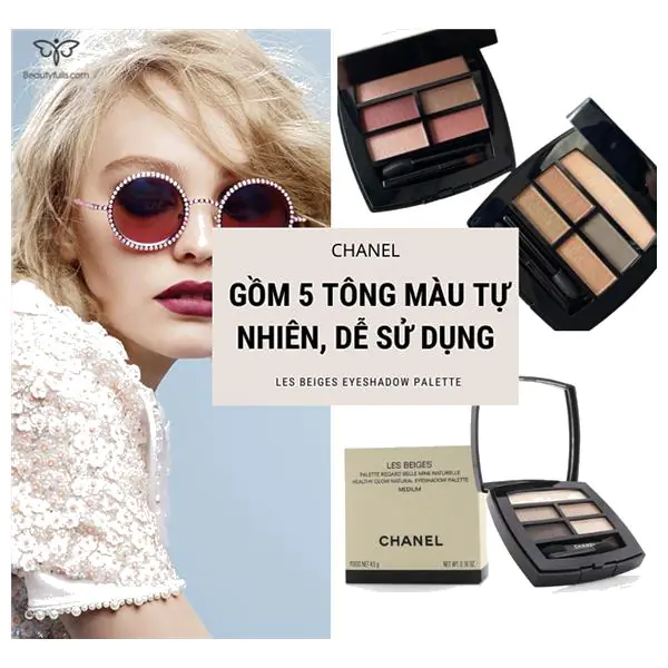 Phấn Mắt Chanel Les Beiges Eyeshadow Palette Warm 5 Màu