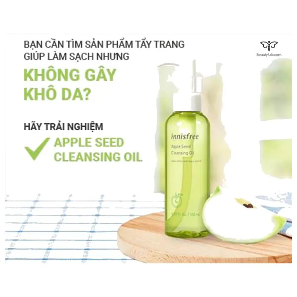 Dầu Tẩy Trang Innisfree Táo Apple Seed Cleansing Oil 150ml