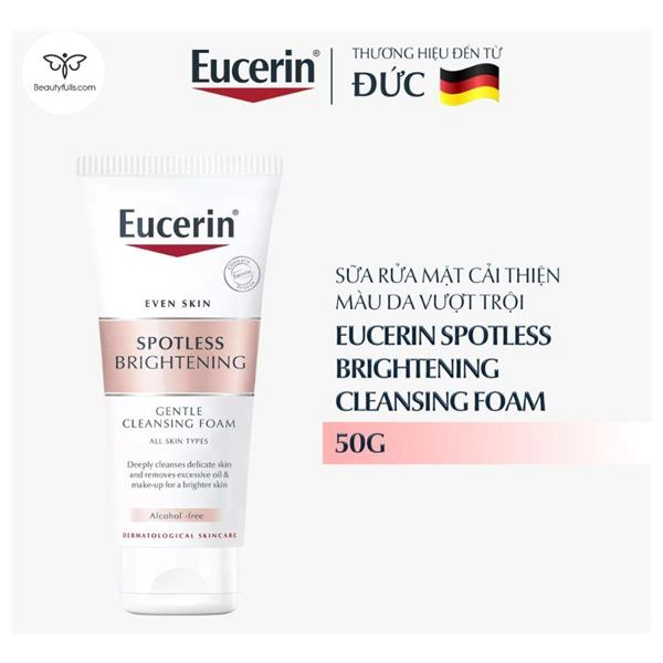 eucerin spotless brightening gentle cleansing foam 50g