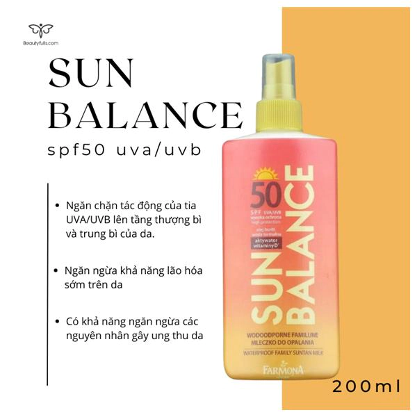 Farmona Sun Balance SPF 50 Cho Body