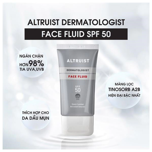kem chống nắng altruist sunscreen face fluid spf50
