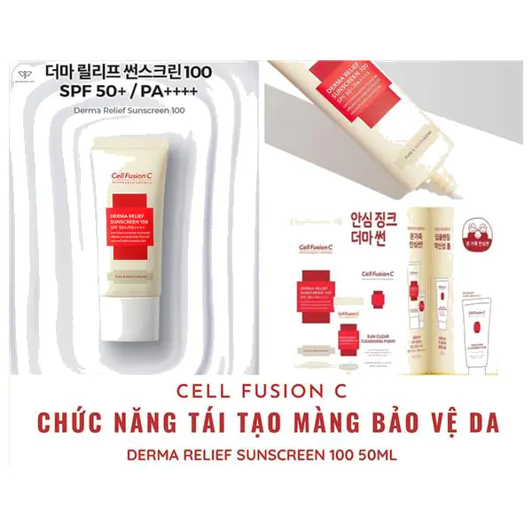 kem chống nắng cell fusion c derma relief