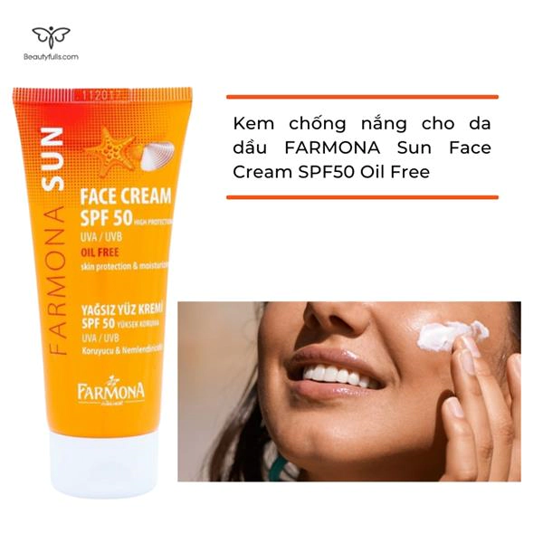 kem chống nắng farmona sun face cream spf50 oil free