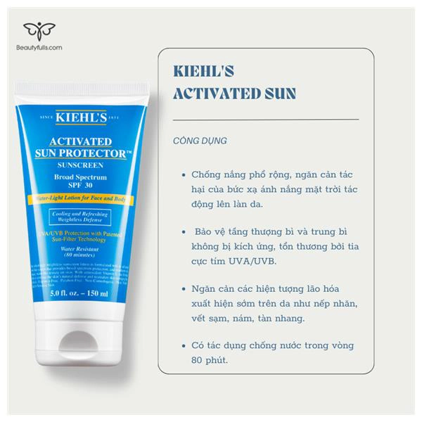 Kem Chống Nắng Kiehl's Activated Sun Protector SPF 30 150ml