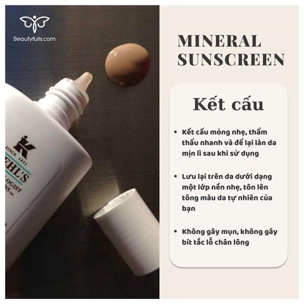 Kem Chống Nắng Kiehl's Mineral Sunscreen Ultra Light Daily UV Defense SPF 50