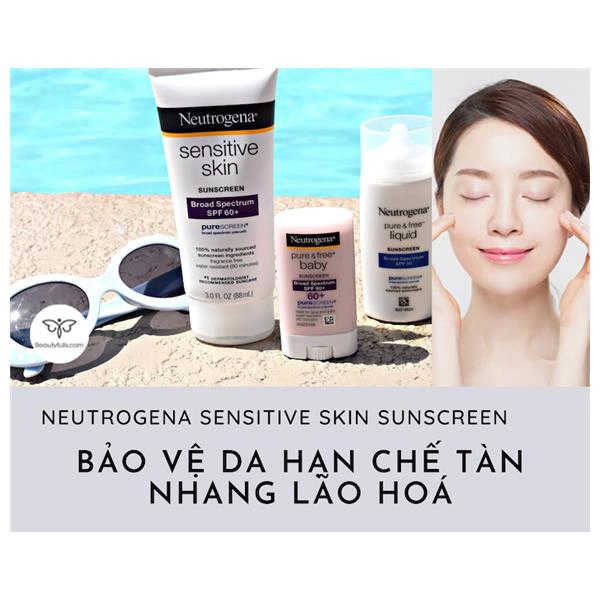 kem chống nắng neutrogena sensitive skin sunscreen spf 60+
