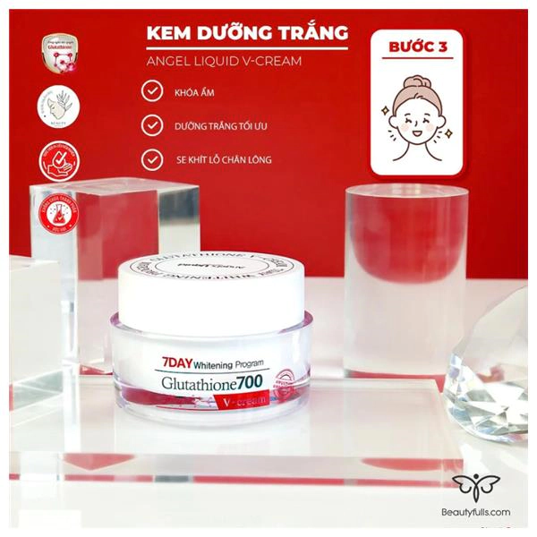 Kem Dưỡng Ẩm Glutathione Angel's Liquid 7 Day 700 V-Cream