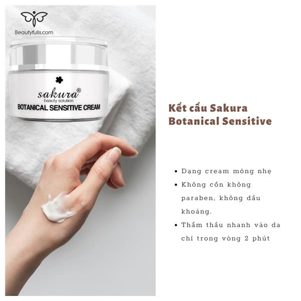 Kem Dưỡng Da Sakura Botanical Sensitive Cream