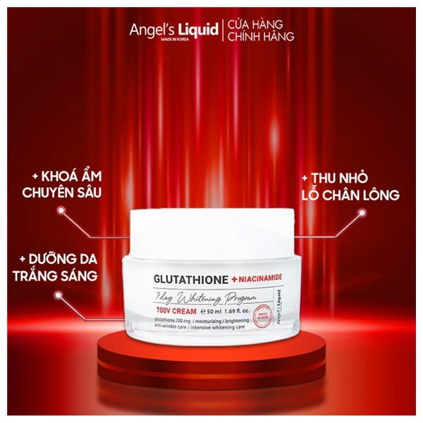 Kem Dưỡng Trắng Angel's Liquid Glutathione + Niacinamide 7Day Whitening Program 700 V-Cream
