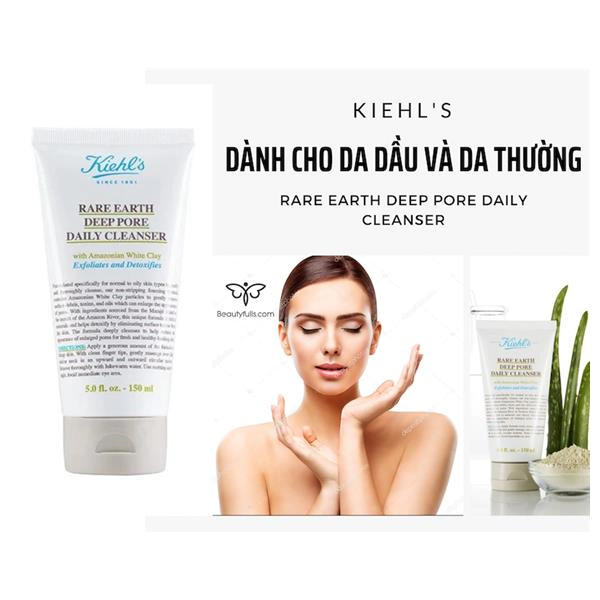 kiehl's sữa rửa mặt đất sét