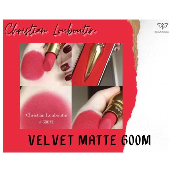 Louboutin 600M Miss Loubi Velvet Matte hồng cam