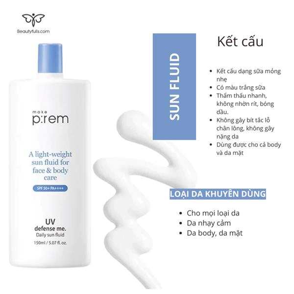 Make P:rem UV Defense Me Daily Sun Fluid SPF50