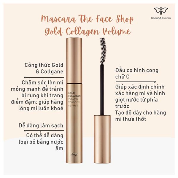mascara the face shop gold collagen volume
