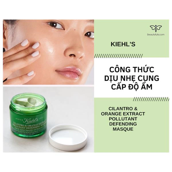 mặt nạ kiehl's cilantro & orange extract pollutant defending masque