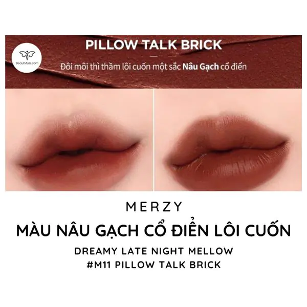 Merzy Màu M11 Pillow Talk Brick Nâu Gạch 