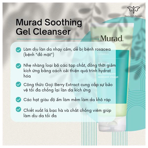 Murad Soothing Gel Cleanser sữa rửa mặt