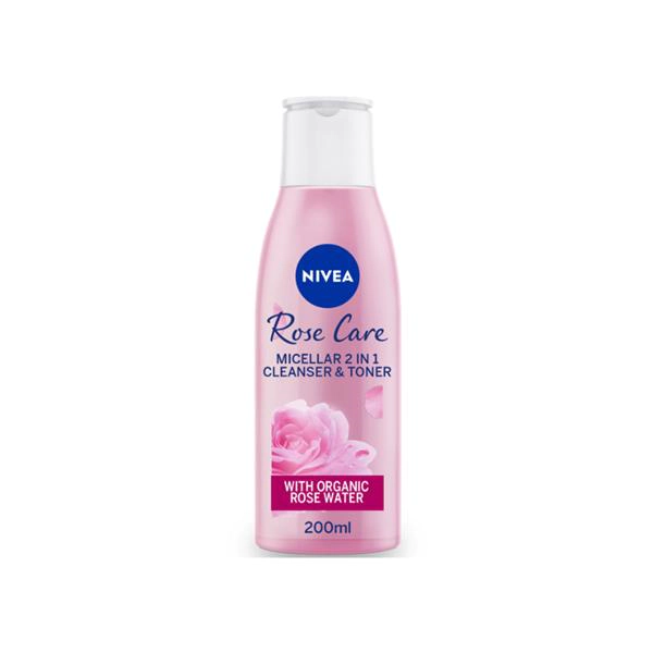 nivea rose care micellar 2 in 1 cleanser and toner