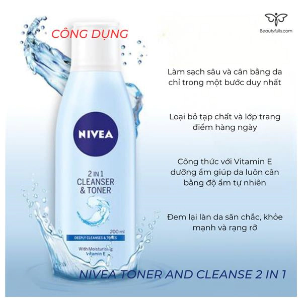 nivea rose water cleanser and toner