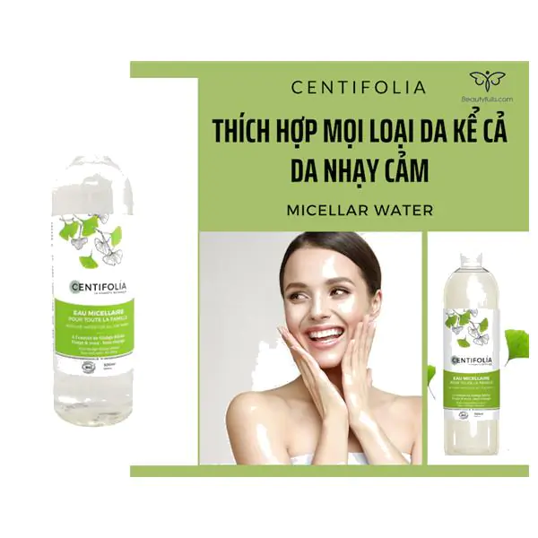 Nước Tẩy Trang Centifolia Micellar Water 500ml