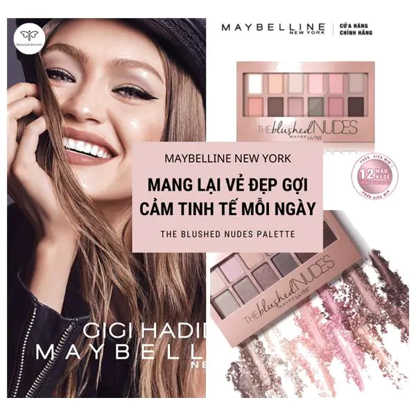  Phấn Mắt Maybelline The Blushed Nudes Palette