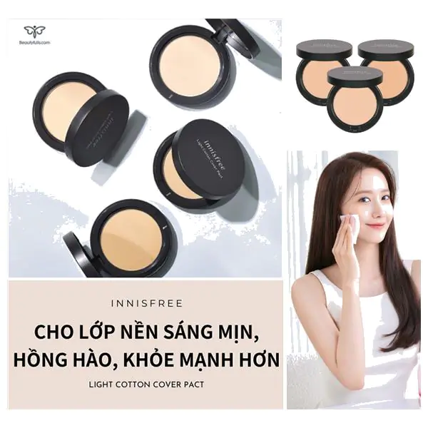 Phấn phủ Innisfree Light Cotton Cover Pact