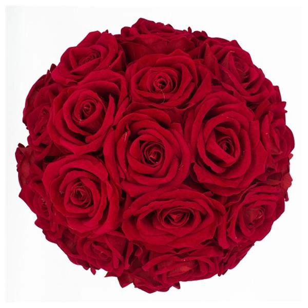 quà 20 10 tặng vợ hoa hồng lụa đỏ hộp tròn đen size M