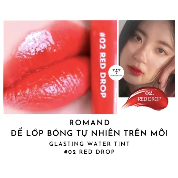 romand glasting water tint red drop